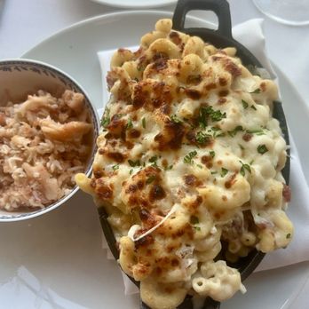Vintana Wine + Dine - Lobster Mac & Cheese - warning - they put a huge amount of bacon in the dish (not noted on menu) - made it inedible to me. - New American Near Me - Escondido, California Vintana Wine + Dine - Lobster Mac & Cheese - warning - they put a huge amount of bacon in the dish (not noted on menu) - made it inedible to me. - New American Near Me - Escondido, California