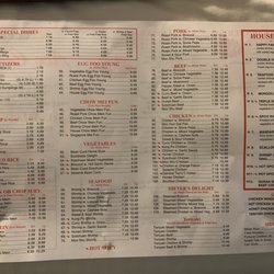 Ace China - Menu