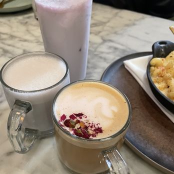 Café Fig - Taro Latte (Iced and Hot) and Rose Latte - Cafes Near Me - Los Angeles, California
