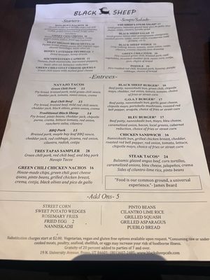 Menu photo 1 Black Sheep Cafe Provo, UT