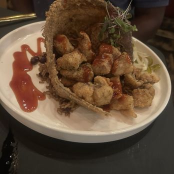 Fraîche - Fried red snapper with escovitch vegetables and peas and rice and mambo sauce. - French Near Me - Washington, DC, District of Columbia