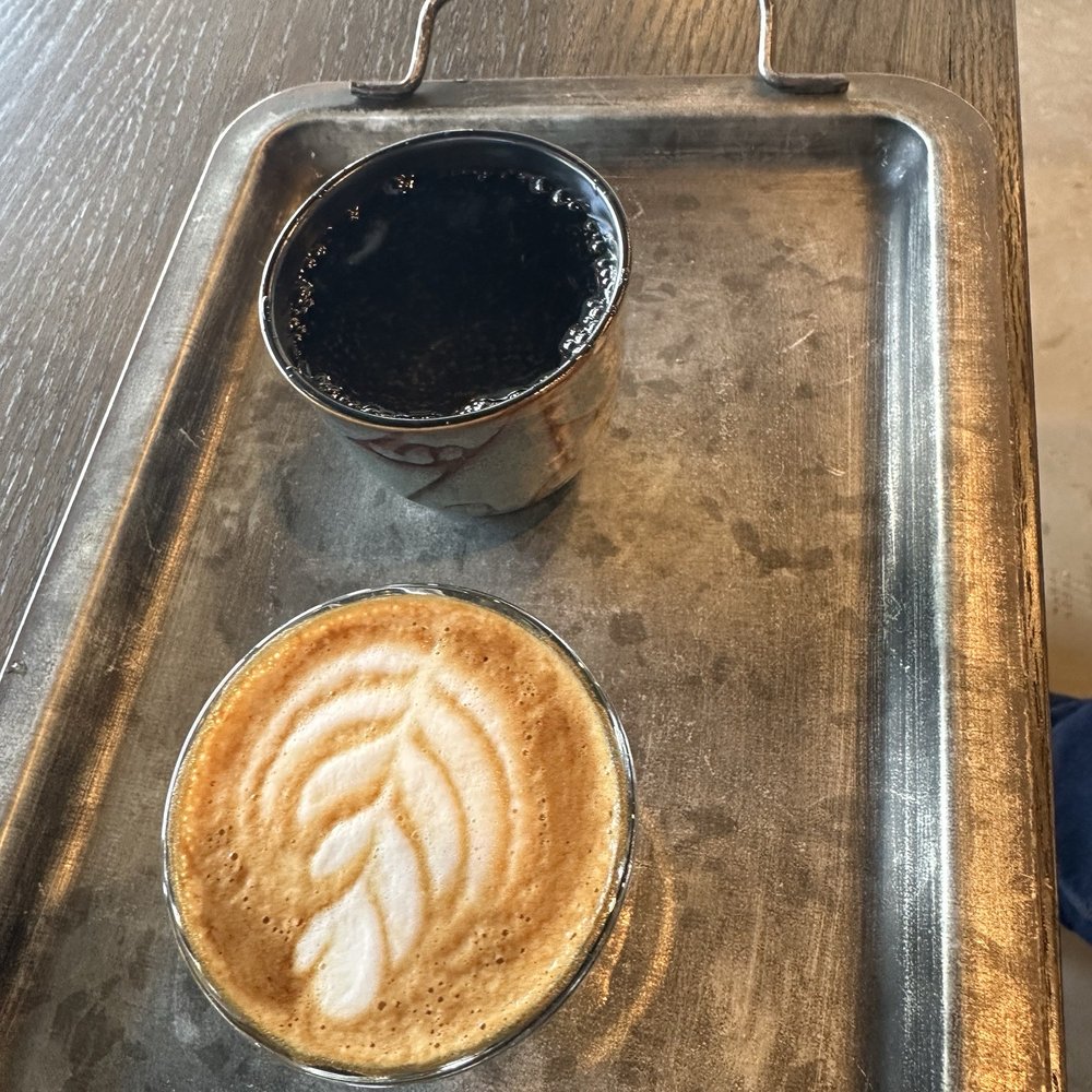 C3 Coffee Bar - Cortado and sparkling water - Coffee & Tea Near Me - Skokie, Illinois