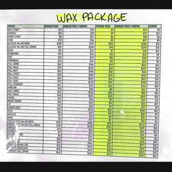 Blue Rose Esthetics - Wax Package pricing