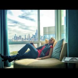 W Hotels - The Store - Relax to the max before a night on the town!  Oh, and enjoy the view of NYC behind me!!!
