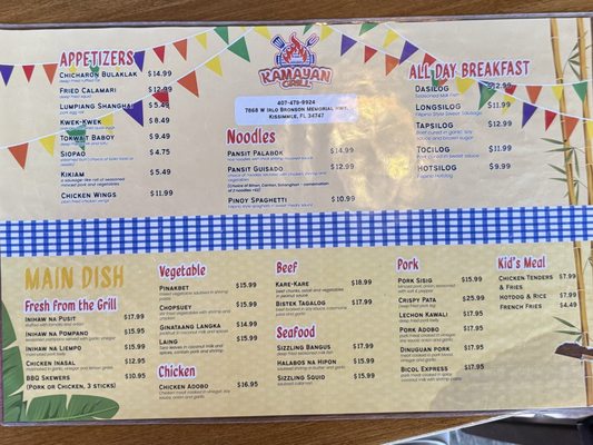 Menu photo 1 Kamayan Grill Kissimmee, FL