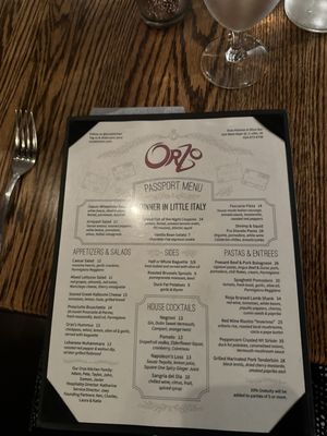 Menu photo 1 Orzo Kitchen & Wine Bar Charlottesville, VA Menu photo 1 Orzo Kitchen & Wine Bar Charlottesville, VA