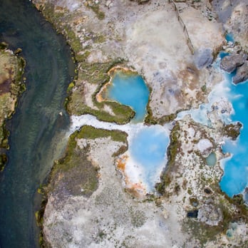 Hot Creek Geologic Site - Overhead - Lakes Near Me - Mammoth Lakes, California