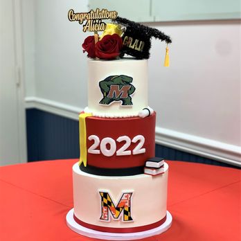 Sweets by Caroline - 3 tier UMD graduation cake - Desserts Near Me Sweets by Caroline - 3 tier UMD graduation cake - Desserts Near Me