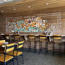 Phoba - Message wall for guests to leave a little something behind.