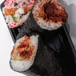 Sushi Lab - Went back for more: spicy tuna, spicy salmon, salmon sushi sammy