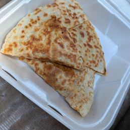 Barbecue pork quesadilla. This thing is heavy! Barbecue pork quesadilla. This thing is heavy!