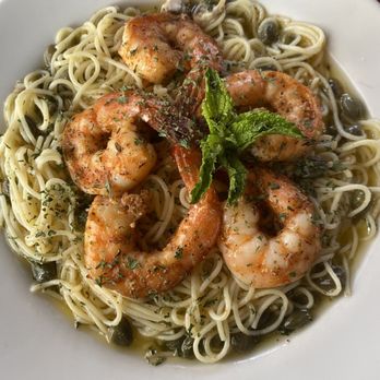 Abruzzo's - Angel hair pasta with shrimp and capers - Italian Near Me - Dallas, Texas