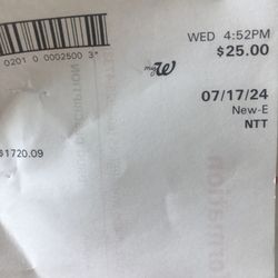 Walgreens - Ordered July 17 and take 24 hours to be ready
