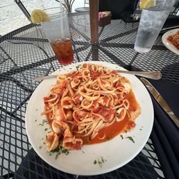 Calamari with linguine Calamari with linguine