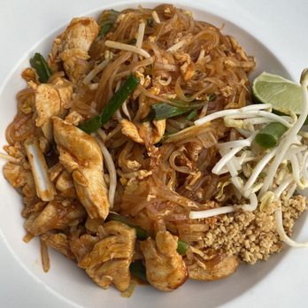Thai 54 Restaurant - Pad Thai with chicken. - Thai Near Me - Morrisville, North Carolina Thai 54 Restaurant - Pad Thai with chicken. - Thai Near Me - Morrisville, North Carolina