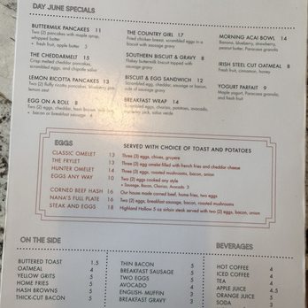 Day June - Menu - Breakfast & Brunch Near Me - Hensonville, New York