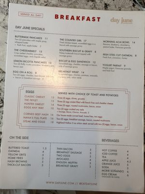 Menu photo 1 Day June Hensonville, NY