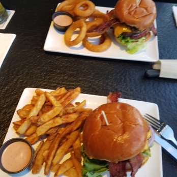 Colton's Social House - Colton's burger paired with beer battered fries - New American Near Me - Clovis, California