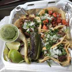 Academy Mini Market - Barbecoa, Carnitas, Pollo and Carne Asada Tacos.