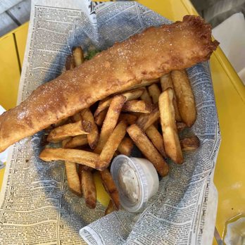 Proper Fish - Fish and chips - so big that I accidentally cut it off in the picture - Seafood Near Me - Bainbridge Island, Washington Proper Fish - Fish and chips - so big that I accidentally cut it off in the picture - Seafood Near Me - Bainbridge Island, Washington