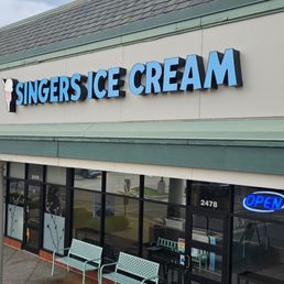 Exterior outside entrance of Singers Ice Cream - Wildwood, Missouri Exterior outside entrance of Singers Ice Cream - Wildwood, Missouri