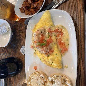 Another Broken Egg Cafe - Lobster & Brie Omelette - Breakfast & Brunch Near Me - Morrisville, North Carolina
