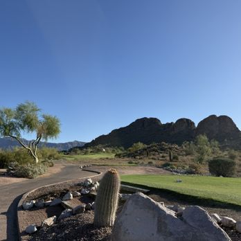 Dinosaur Mountain Golf Course - First tee box - Golf Near Me - Gold Canyon, Arizona