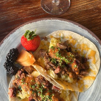 Jeffry's Wine Country BBQ - Breakfast brisket tacos so so incredible - Wine Bars Near Me - Paso Robles, California