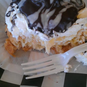 Kohnen's Country Bakery - (bitten into) Cream puff - Bakeries Near Me - Tehachapi, California