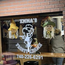 Emma's Frosty Kreme & Pizza - Front window of the business