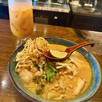 Ben Thai Cafe - Khao Soi with Thai Ice Tea! - Thai Near Me - San Francisco, California Ben Thai Cafe - Khao Soi with Thai Ice Tea! - Thai Near Me - San Francisco, California