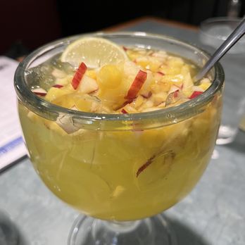 Cuscatlan Comida Salvadoreña - Ensalada.  Like a nonalcoholic Sangria.  Beautiful and very tasty. - Salvadoran Near Me - Escondido, California