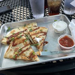 When Pigs Fly BBQ Pit - Burnt ends quesadilla