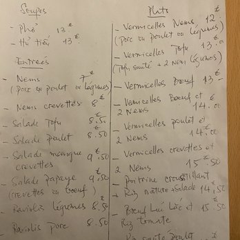 Foyer Mon Vietnam - Menu - Vietnamese Near Me - Paris, 75 Foyer Mon Vietnam - Menu - Vietnamese Near Me - Paris, 75
