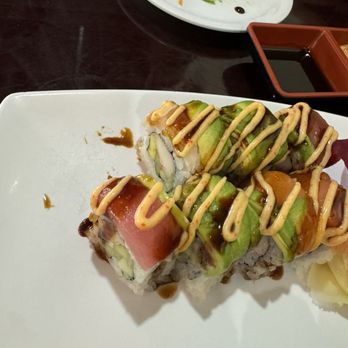 Go Juu - Rainbow Roll with eel sauce and spicy mayo - Asian Fusion Near Me - Newnan, Georgia
