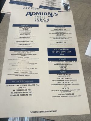 Menu photo 2 Admiral's Table Restaurant Wildwood Crest, NJ Menu photo 2 Admiral's Table Restaurant Wildwood Crest, NJ