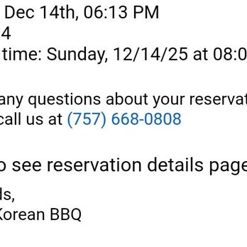 Gogi Guys Korean BBQ - Reservation confirmation - Korean Near Me - Norfolk, Virginia