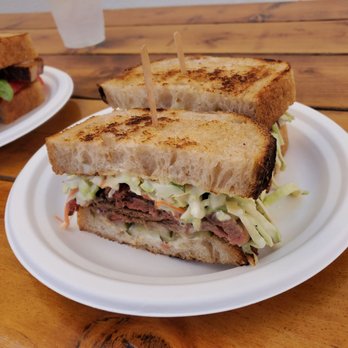 Heritage - 8 hr. Oak Smoked Santa Carota Brisket Sandwich - Modern European Near Me - Long Beach, California