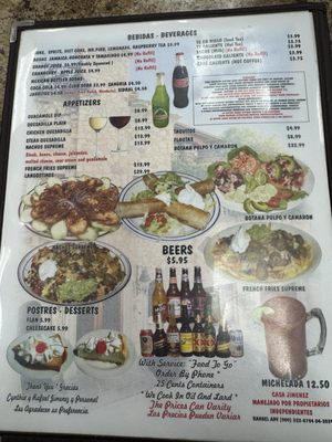 Menu photo 2 Casa Jimenez Fontana, CA Menu photo 2 Casa Jimenez Fontana, CA