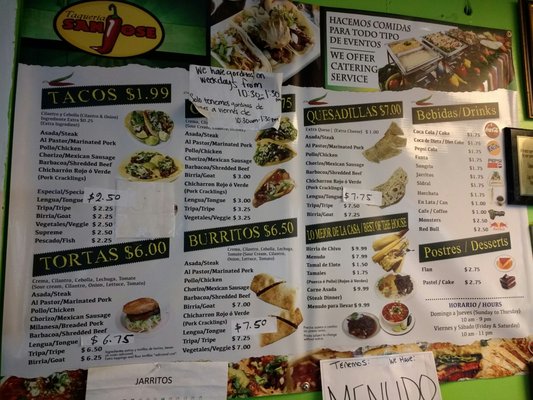 Menu photo 6 Taqueria San Jose Grand Rapids, MI
