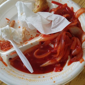 New 1 China - So many onions swimming in syrupy sauce - Chinese Near Me - Asheville, North Carolina