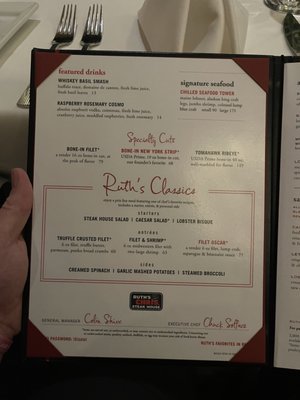 Menu photo 3 Ruth's Chris Steak House Chesterfield, MO