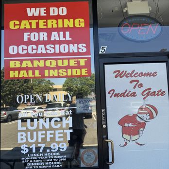India Gate Restaurant - $17.99 for AYCE. weekdays: 11 AM to 2:30 PM.                    weekends: 11 AM to 3 PM - Indian Near Me - Tustin, California