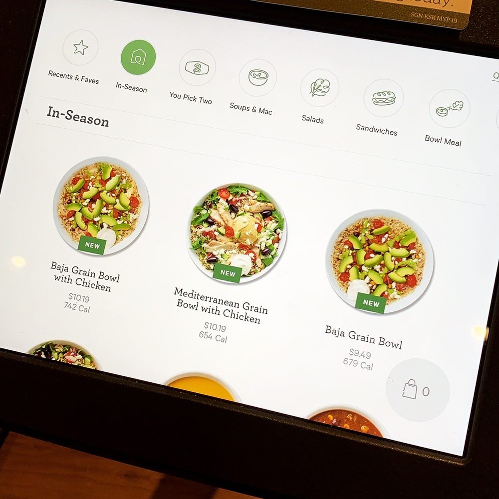 Panera Bread - Kiosk to order - Salad Near Me - Arlington, Texas