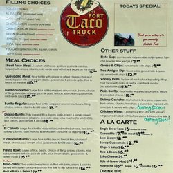 The Port Taco Truck - Menu