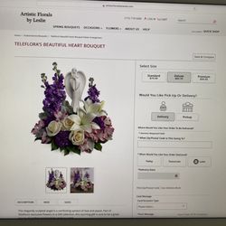 Artistic Florals By Leslie - What I ordered.