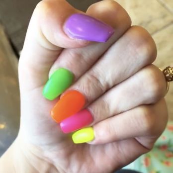 Happy Nails - Highlighter nails - Nail Salons Near Me - Post Falls, Idaho