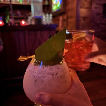 Pagan Idol - Banana Be' (front) and Pagan Old Fashioned (back) - Tiki Bars Near Me - San Francisco, California