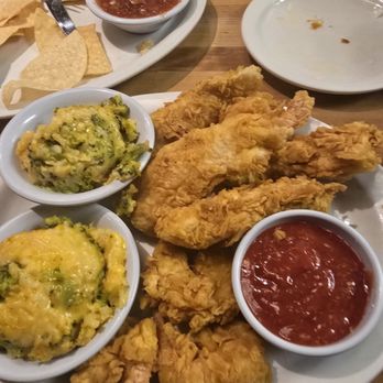 Cheddar's Scratch Kitchen - Beer-Battered Fish & Shrimp Platter, Broccoli Cheese Casserole - Comfort Food Near Me - Denton, Texas Cheddar's Scratch Kitchen - Beer-Battered Fish & Shrimp Platter, Broccoli Cheese Casserole - Comfort Food Near Me - Denton, Texas
