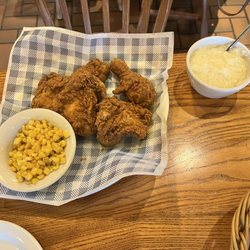 Cracker Barrel Old Country Store - Southern Fried Chicken with two sides (grits and corn)